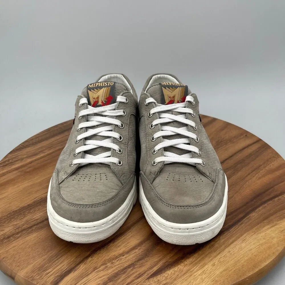 Mephisto Marius Shoes Mens Size 11 Gray Nubuck Casual Going Out Sneakers